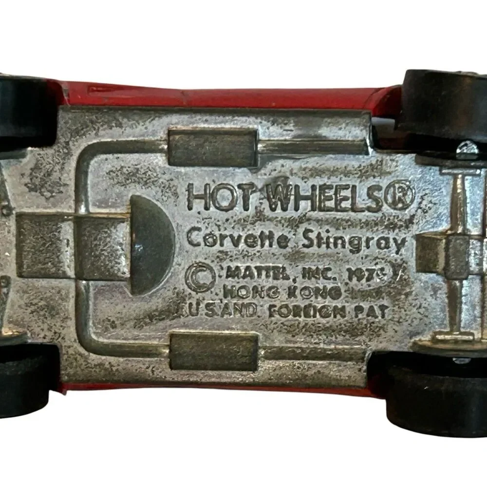 Vintage Hot Wheels Redline 1975 Corvette Stingray Flying Colors Red Hong Kong